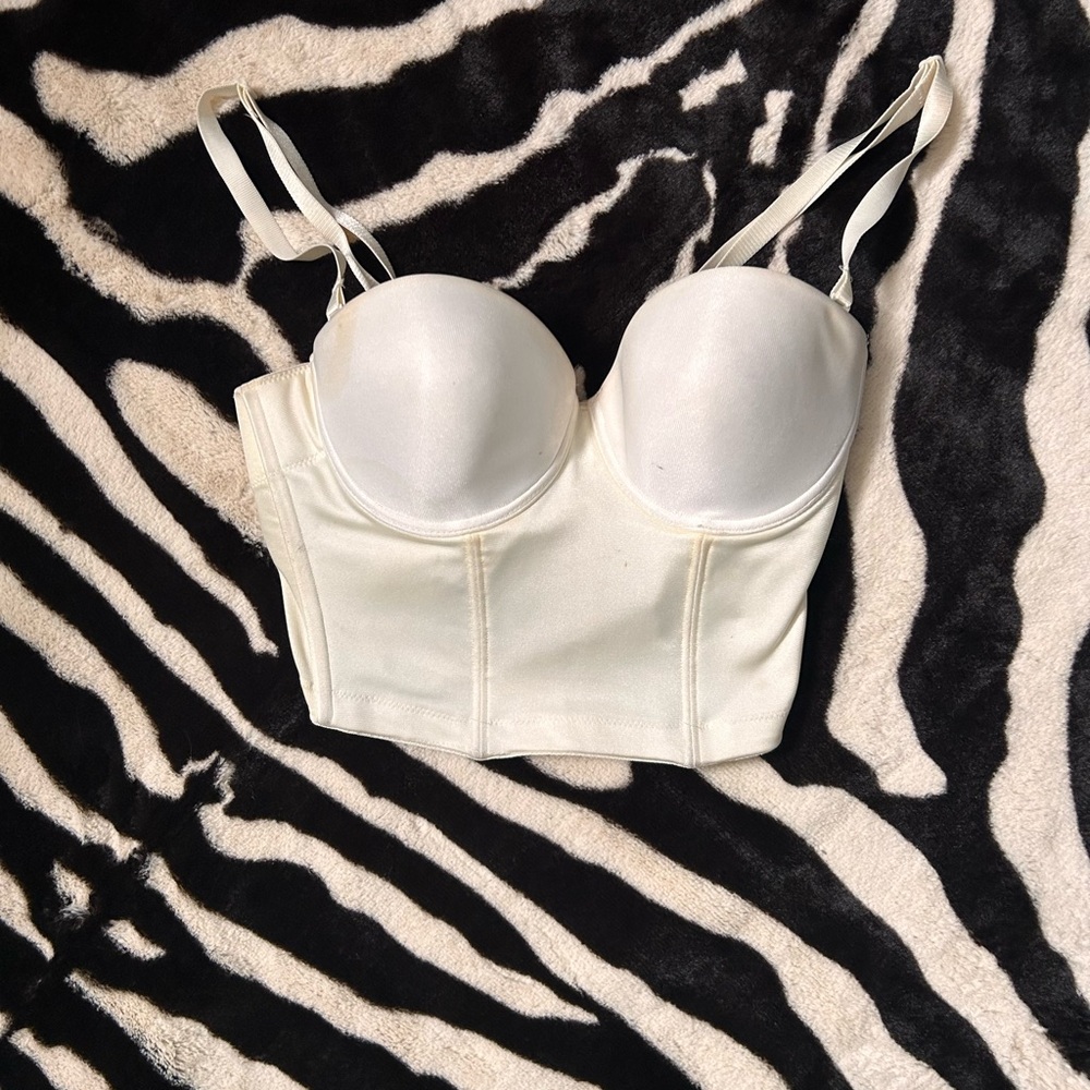 Elegant White Bustier Top
